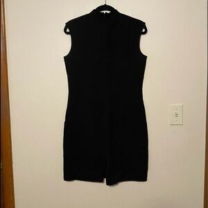 Lafayette 148 New York Black Wool Sleeveless‎ Dress